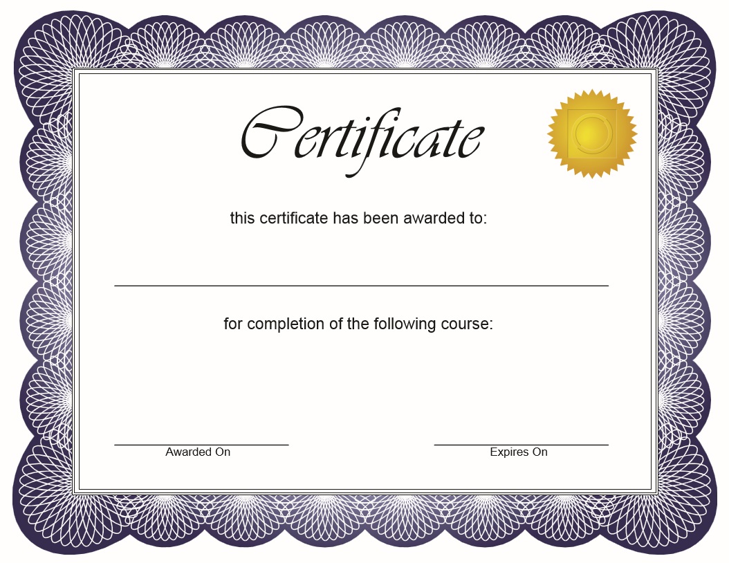 Certificates